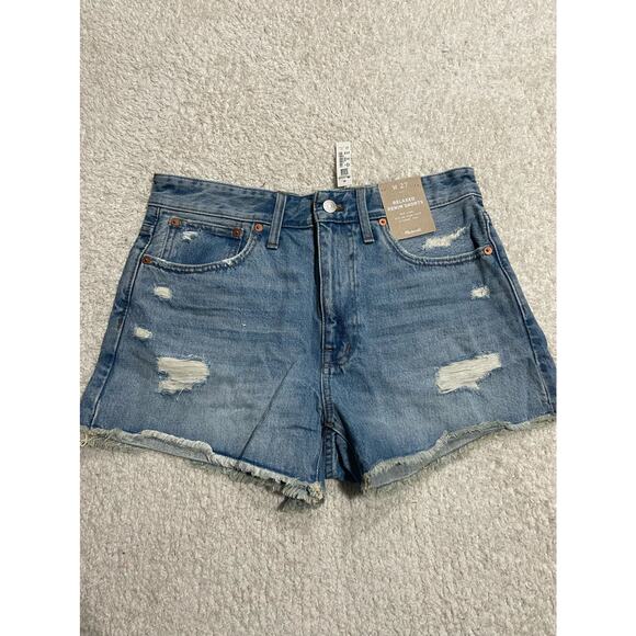 NWT Madewell Women's Size 27 Relaxed Denim Shorts Lemar Wash - Picture 1 of 11